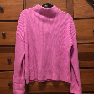 Pink cowl neck sweater